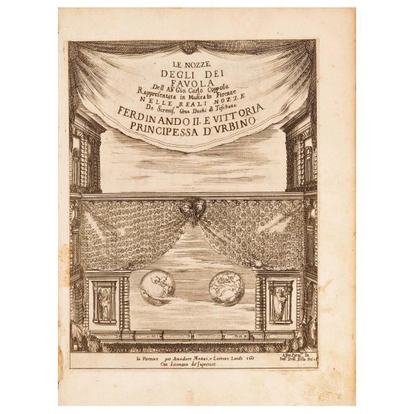 Grandiosa rappresentazione teatrale per le nozze di Ferdinando II Medici e Vittoria della Rovere 