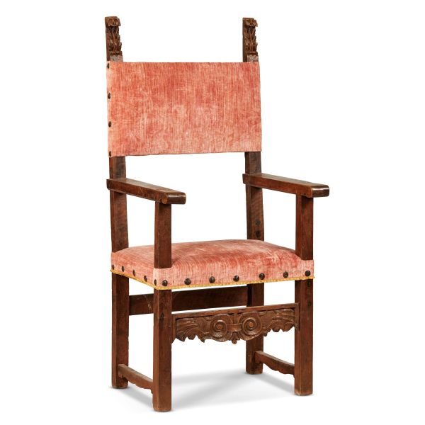 



A CENTRAL ITALY ARMCHAIR, 17TH CENTURY