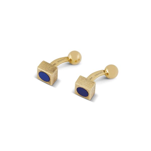TIFFANY &amp; CO. CUFFLINKS IN 18KT YELLOW GOLD