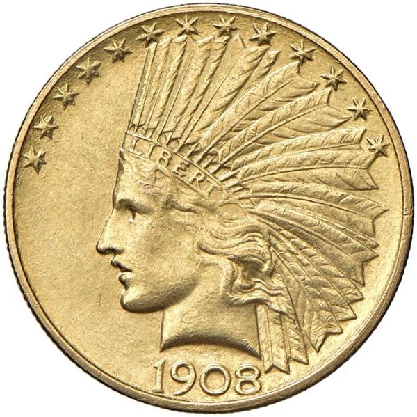 



STATI UNITI. 10 DOLLARI 1908 INDIAN