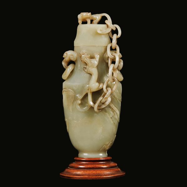 



VASO CON COPERCHIO, CINA, DINASTIA QING, SEC. XIX