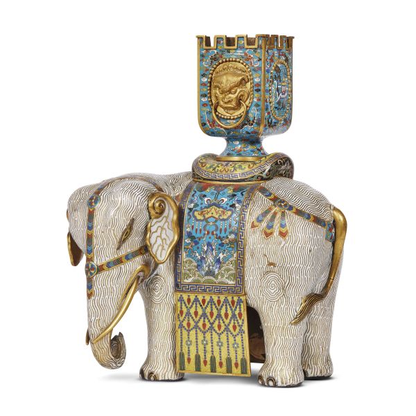 AN ELEPHANT, CHINA, QIANLONG-JIAQING QING DYNASTY, 18TH CENTURY
