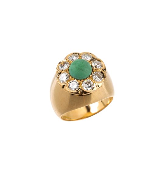 



ANELLO CHEVALIER CON TURCHESE E DIAMANTI 