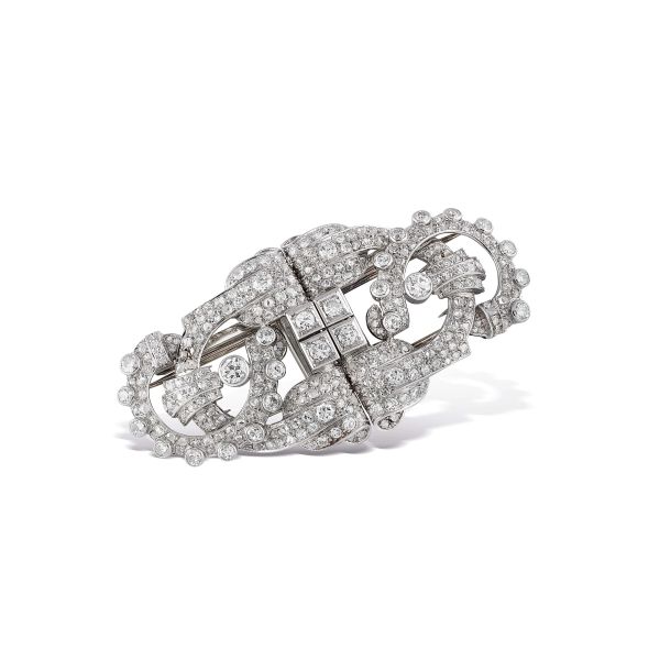 



DIAMOND DOUBLE-CLIP BROOCH IN PLATINUM 