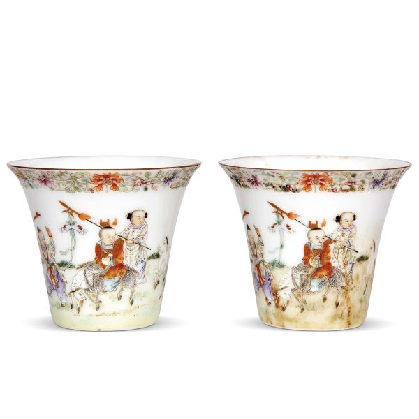 TWO SMALL CUPS, CHINA, HONGXIAN PERIOD, 1916