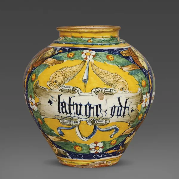 A BOULBOUS JAR, VENICE, MASTRO DOMENICO AND COWORKERS, CIRCA 1560-1570