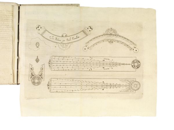 (Misurazioni &ndash; Illustrati 600) GALILEI, Galileo. Le operazioni del compasso geometrico, et militare. Terza edizione. In Padova, per Paolo Frambotto, 1649.