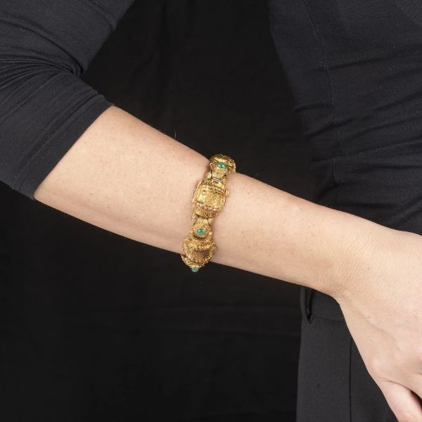 ANGELO CAZZANIGA BRACCIALE CON SMERALDI