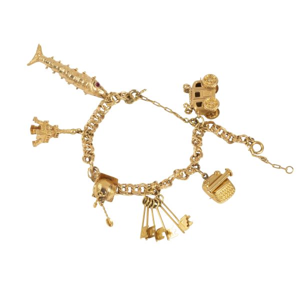 



CHARMS CHAIN BRACELET IN 18KT AND 14KT YELLOW GOLD