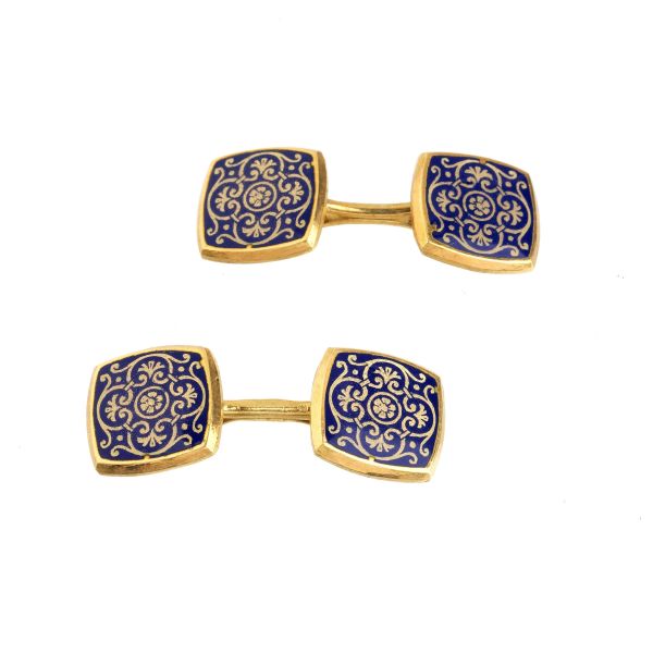 CUFFLINKS IN 18KT YELLOW GOLD