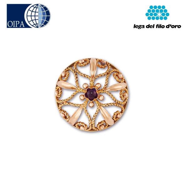 



AMETHYST OPENWORK BROOCH IN 14KT GOLD
