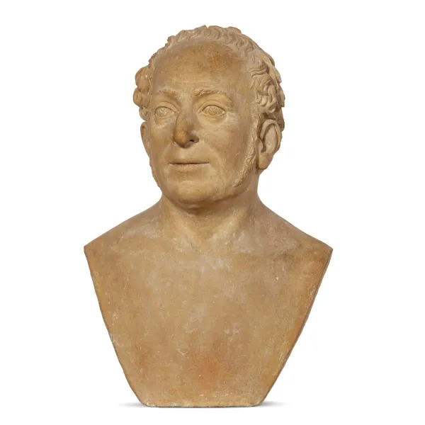 Sculptor of 19th century, a male bust, terracotta