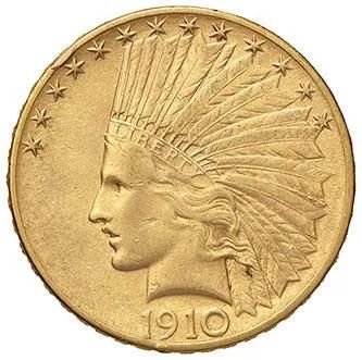 U.S.A., 10 DOLLARI 1910 (INDIANO)