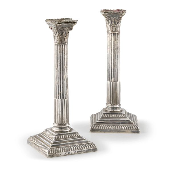 PAIR OF STERLING CANDLESTICKS, SHEFFIELD, MARKS OF ARGENTIERE MAPPIN & WEBB LTD