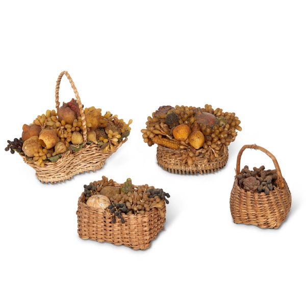 



FOUR BASKETS OF FRUIT, NAPLES, 19TH CENTURY