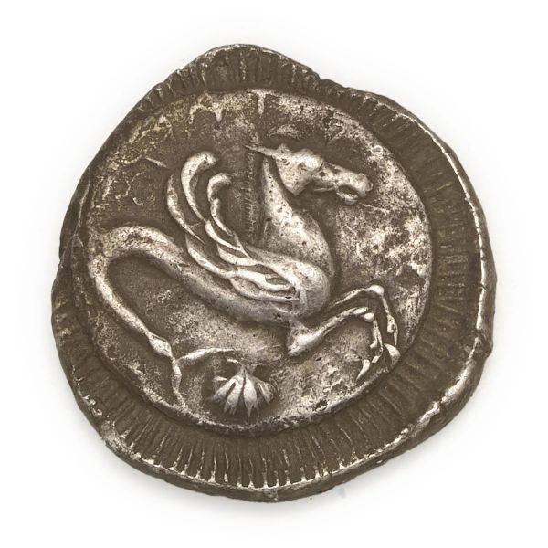 



Taras - Nomos o Didramma (500-490 a.C.)