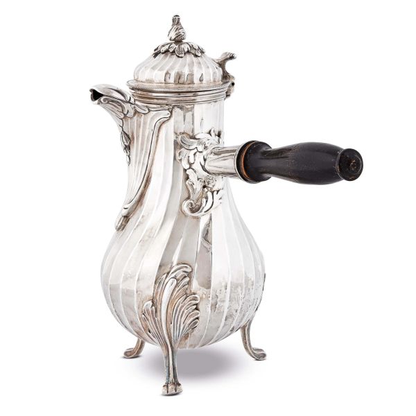A SILVER COFFEE POT, GIOVANNI FINO, ASSAYER BARTOLOMEO BERNARDI, TURIN, SECOND HALF 18TH CENTURY