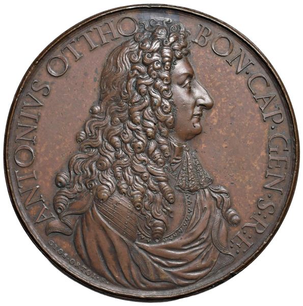 ANTONIO OTTOBONI (1646-1720) CAPITANO GENERALE DELLA SACRA ROMANA CHIESA. MEDAGLIA CELEBRATIVA CONIATA NELLA ZECCA DI ROMA NEL 1689 OPUS G. ORTOLANI