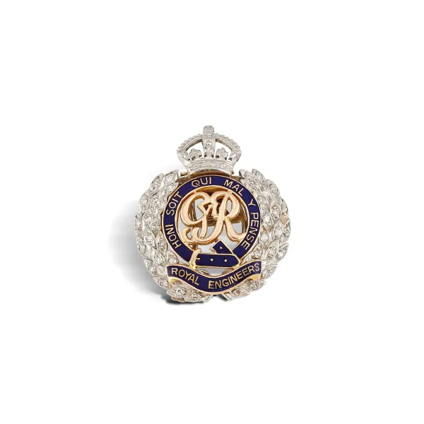 



REGIMENTAL BROOCH IN GOLD AND PLATINUM