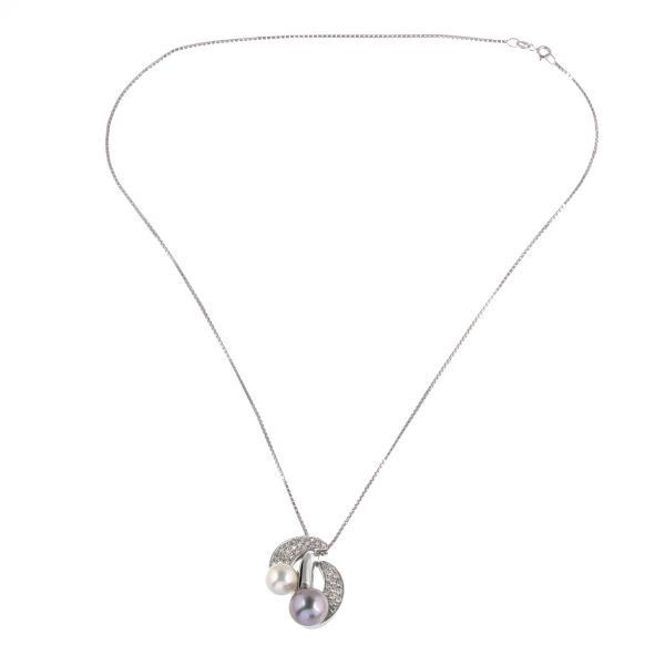 COLLANA CON PERLE E DIAMANTI
