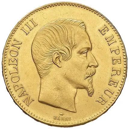 FRANCIA, NAPOLEONE III (1852-1870), 100 FRANCHI 1858 PARIGI