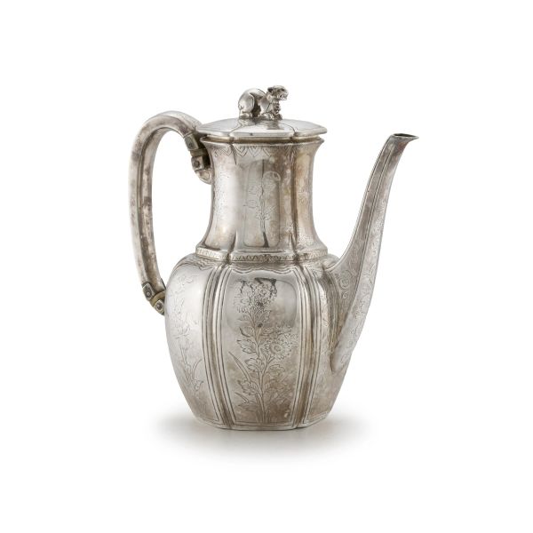 A SILVER TEA POT, PARIS, BEGINNING OF 20TH CENTURY, MARKS OF ODIOT