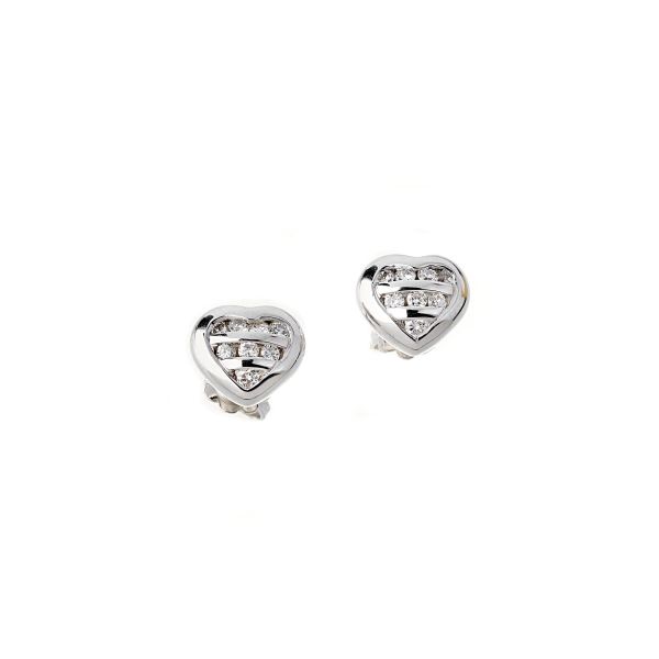 



HEART-SHAPED STUD EARRINGS IN 18KT WHITE GOLD