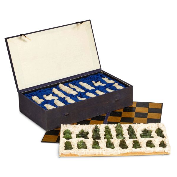 



SOAPSTONE CHESS SET, CHINA, 20TH C.