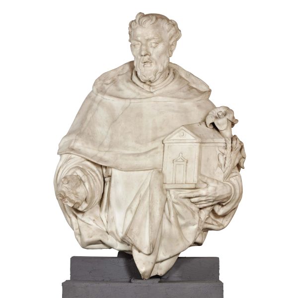 Neapolitan sculptor, 18th century, Saint Dominic, marble