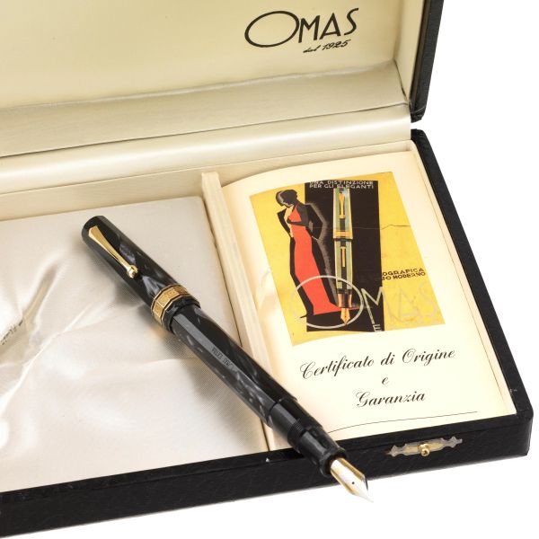 OMAS EXTRA BLACK MARBLE FOUNTAIN PEN, 1992