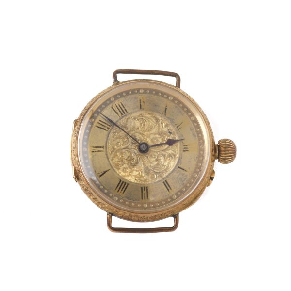 H.B. CROUCH &amp; SONS CARDIFF WRIST/POCKET WATCH IN 18KT YELLOW GOLD