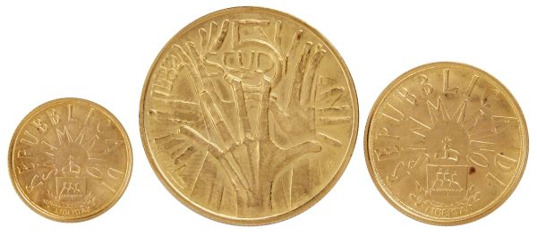 SAN MARINO. TRE MONETE D&rsquo;ORO