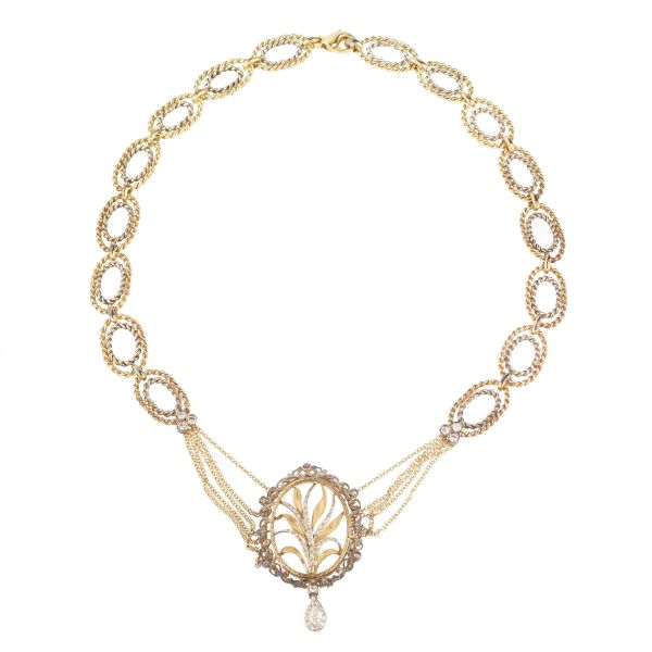 FESTOON NECKLACE IN 18KT TWO TONE GOLD