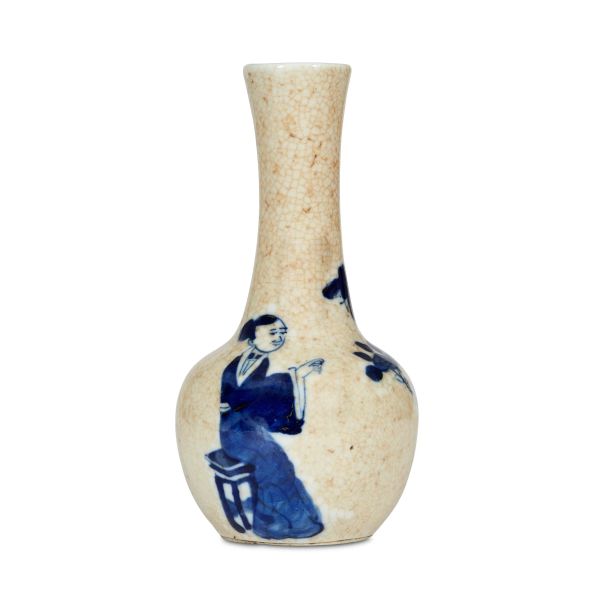 



VASO CON CON DECORO BIANCO BLU, CINA, DINASTIA QING SEC. XX
