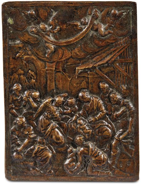 Augsburg, early 17th century, The Nativity, bronze