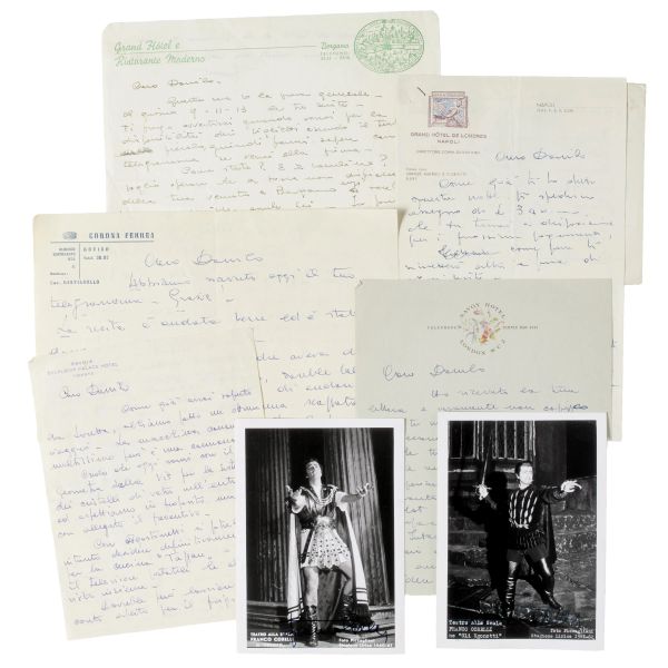



Substantial group of signed autograph letters by the tenor from Ancona