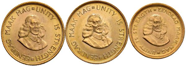      SUDAFRICA. DUE MONETE DA 2 RAND (1962, 1969) E UNA DA 1 RAND 1967 