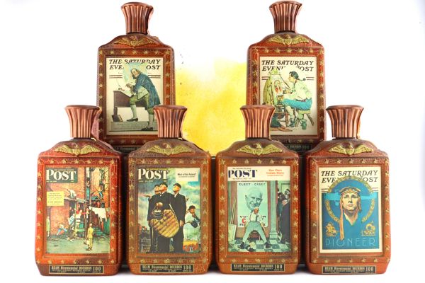 Beam 1976 Bicentennial Full 'Saturday Evening Post' Decanters Series
