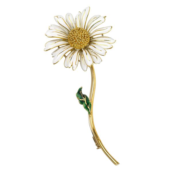 



BIG DAISY SHAPED BROOCH IN 18KT YELLOW GOLD
