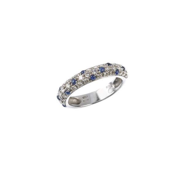 



TORRINI SAPPHIRE AND DIAMOND RING IN 18KT WHITE GOLD