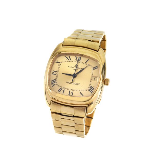 BAUME &amp; MERCIER TRONOSONIC REF. 41005 N. 6693XX YELLOW GOLD WRISTWATCH