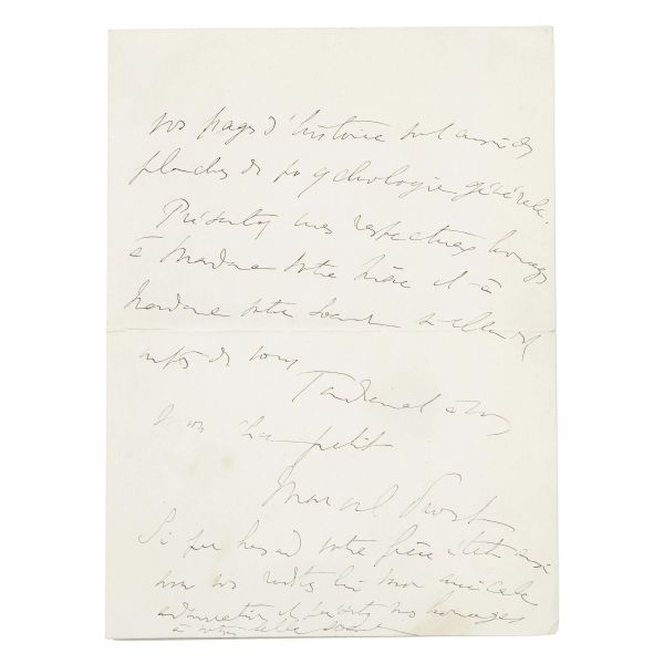 Interesting autograph from Proust to his dear little Daudet