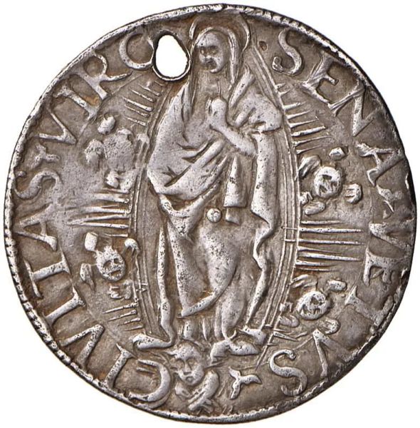 SIENA REPUBBLICA (1404 – 1555), GIULIO O DOPPIO GROSSO DA 40 QUATTRINI (1542-1544)