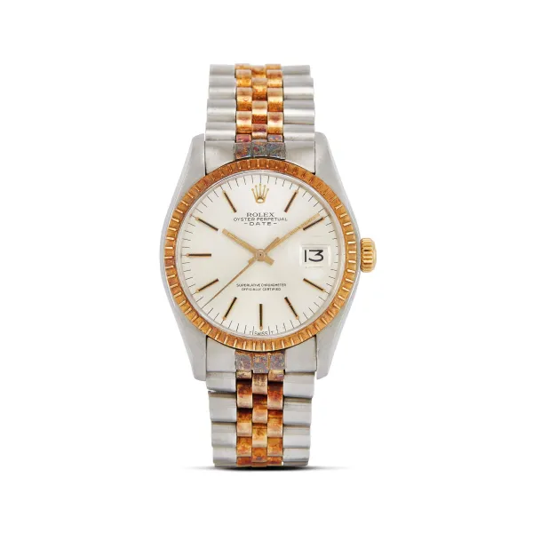 Rolex - 



ROLEX DATE REF. 1505 N. 55505XX STAINLESS STEEL AND GOLD WRISTWATCH, 1978