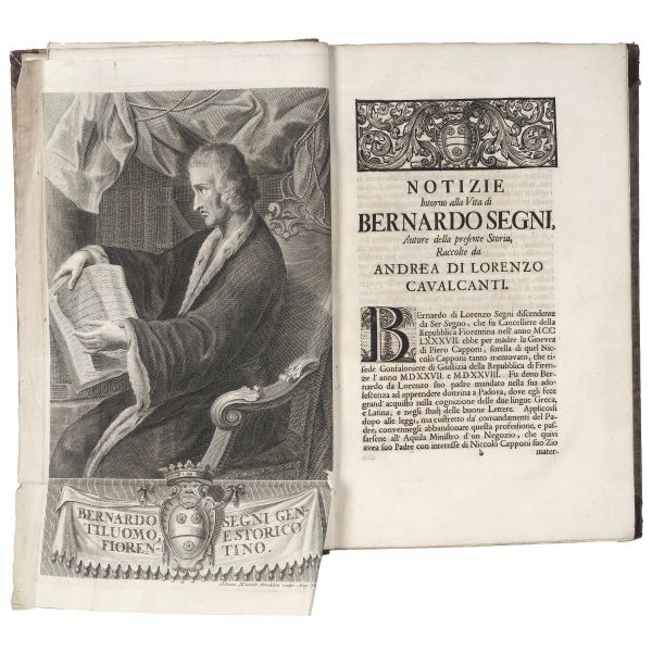 (Firenze)   SEGNI, Bernardo.   Storie fiorentine dall&rsquo;anno 1527 al 1555. Colla vita di Niccol&ograve;  [..]