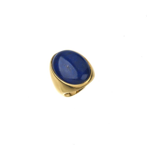 



LAPISLAZULI WIDE BAND RING IN 18KT YELLOW GOLD