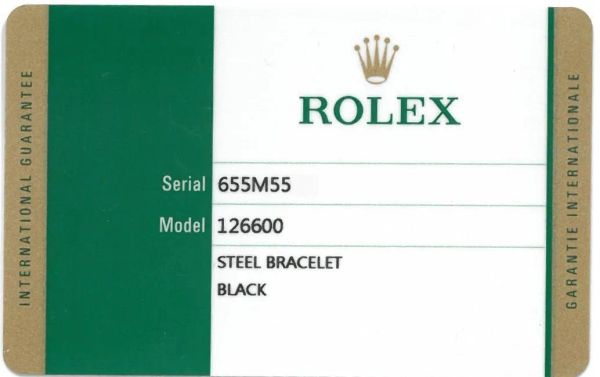 ROLEX SEA-DWELLER REF.126600 "SCRITTA ROSSA" N. 655M55XX ANNO 2019