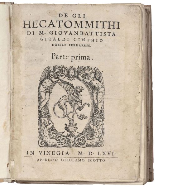 Giraldi, Giovanni Battista.   De gli hecatommithi.   In Vinegia, Girolamo Scotto, 1566.