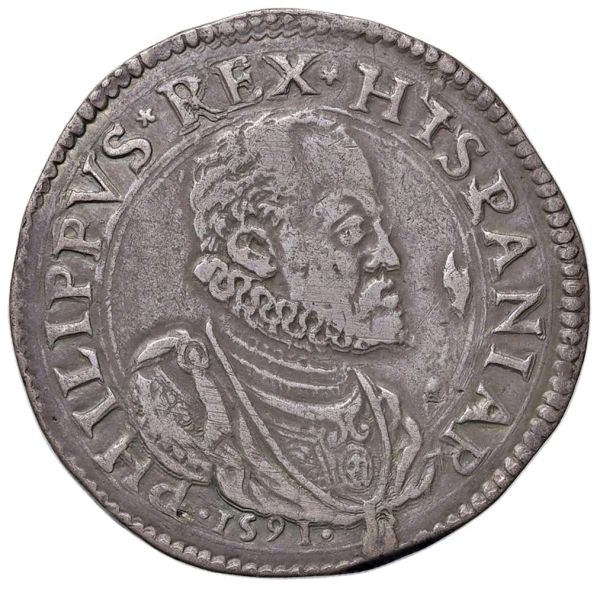 MILANO. FILIPPO II (1556-1598) SCUDO D&rsquo;ARGENTO 1591