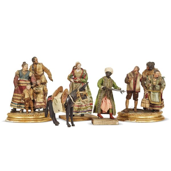 ASSORTIMENTO DI FIGURE DA PRESEPE, NAPOLI, SECOLI XVIII-XIX